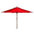 Safavieh 9 ft. Cannes Wooden Outdoor Umbrella, Red PAT8009D